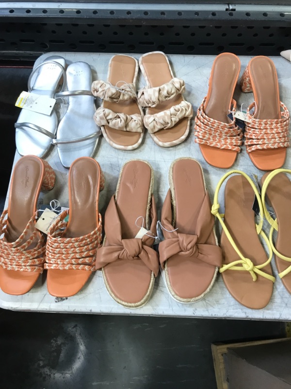 Photo 1 of BAG LOT, MISC. WOMENS SANDALS,(SIZES MAY VARY, BUY AS IS)