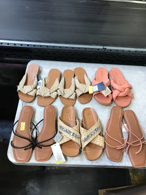 Photo 1 of BAG LOT, MISC. WOMENS SANDALS,(SIZES MAY VARY, BUY AS IS)