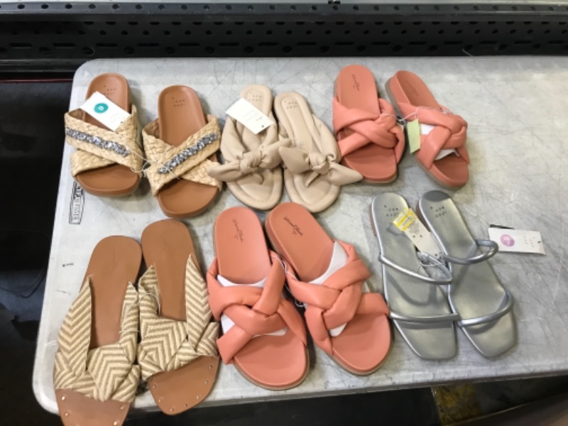 Photo 1 of BAG LOT, MISC. WOMENS SANDALS,(SIZES MAY VARY, BUY AS IS)