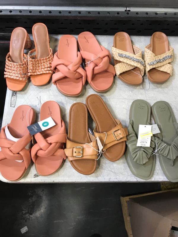 Photo 1 of BAG LOT, MISC. WOMENS SANDALS,(SIZES MAY VARY, BUY AS IS)