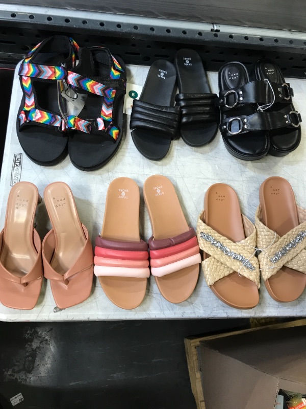 Photo 1 of BAG LOT, MISC. WOMENS SANDALS,(SIZES MAY VARY, BUY AS IS)