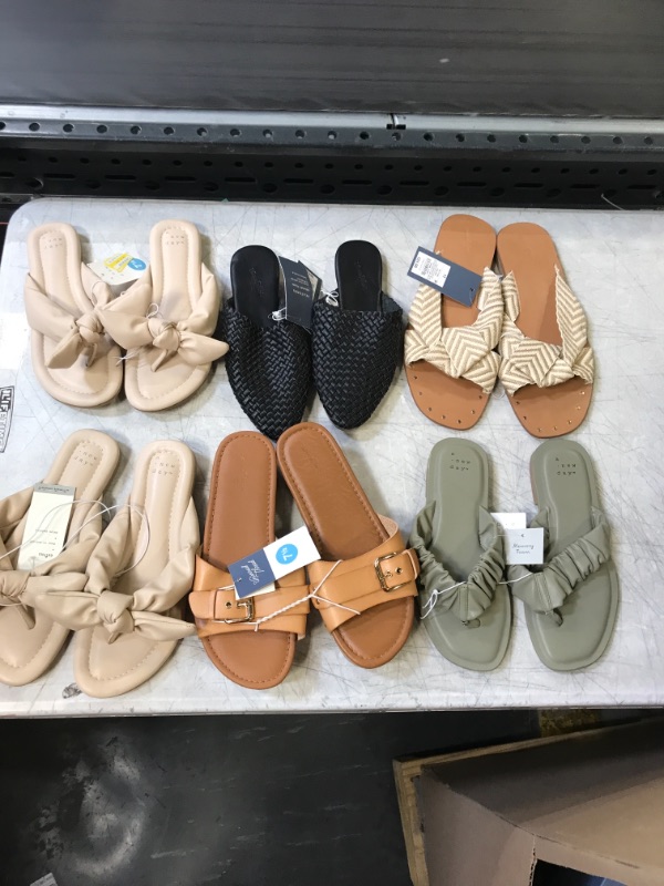 Photo 1 of BAG LOT, MISC. WOMENS SANDALS,(SIZES MAY VARY, BUY AS IS)