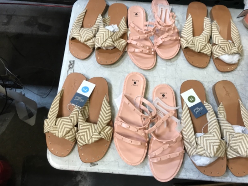 Photo 1 of BAG LOT, MISC. WOMENS SANDALS,(SIZES MAY VARY, BUY AS IS)