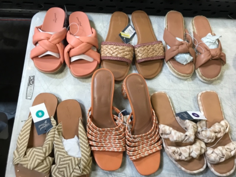 Photo 1 of BAG LOT, MISC. WOMENS SANDALS,(SIZES MAY VARY, BUY AS IS)