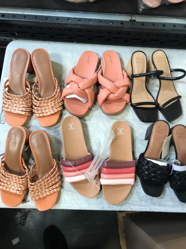 Photo 1 of BAG LOT, MISC. WOMENS SANDALS,(SIZES MAY VARY, BUY AS IS)