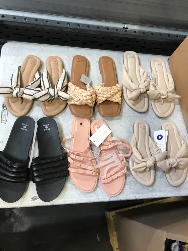 Photo 1 of BAG LOT, MISC. WOMENS SANDALS,(SIZES MAY VARY, BUY AS IS)