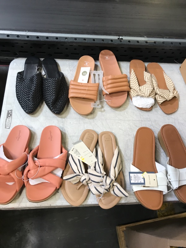 Photo 1 of BAG LOT, MISC. WOMENS SANDALS ,(SIZES MAY VARY, BUY AS IS)