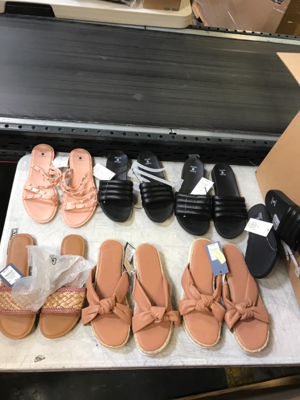 Photo 1 of BAG LOT, MISC. WOMENS SANDALS,(SIZES MAY VARY, BUY AS IS)