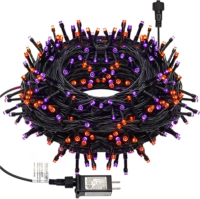 Photo 1 of 300 LED Halloween Lights, 98.5FT Halloween String Lights with 8 Lighting Modes, Waterproof & Connectable Mini Lights, Plug in for Indoor Outdoor Holiday Party Bedroom Decorations (Purple & Orange)
