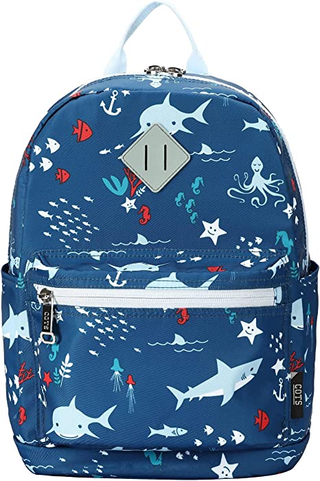 Photo 1 of COTS Water Resistant Preschool Lightweight Backpack, Classic Casual Cute Cartoon School Bag, Shark, Daypack Backpacks