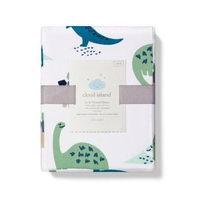 Photo 1 of Fitted Crib Sheet Dinos Cool - Cloud Island™ Blue/Green