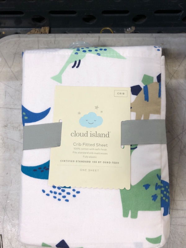 Photo 2 of Fitted Crib Sheet Dinos Cool - Cloud Island™ Blue/Green