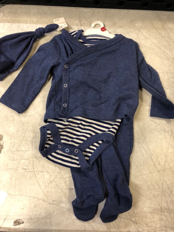 Photo 2 of 3-6M--Baby Boys' 4pc Bodysuit Sets - Cloud Island Navy 3-6M, Blue
