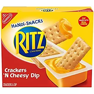Photo 1 of  RITZ Handi-Snacks Crackers and Cheese Dip AND  Handi-Snacks Oreo Cookie Sticks 'N Creme -- 3 OREOS AND 2 RITZ --