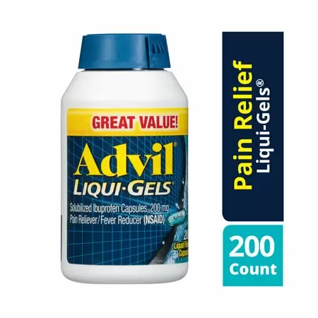 Photo 1 of  Advil Liqui-Gels Pain and Headache Reliever Ibuprofen 200 Mg Liquid Filled Caps  -- BB 9/2024 --

