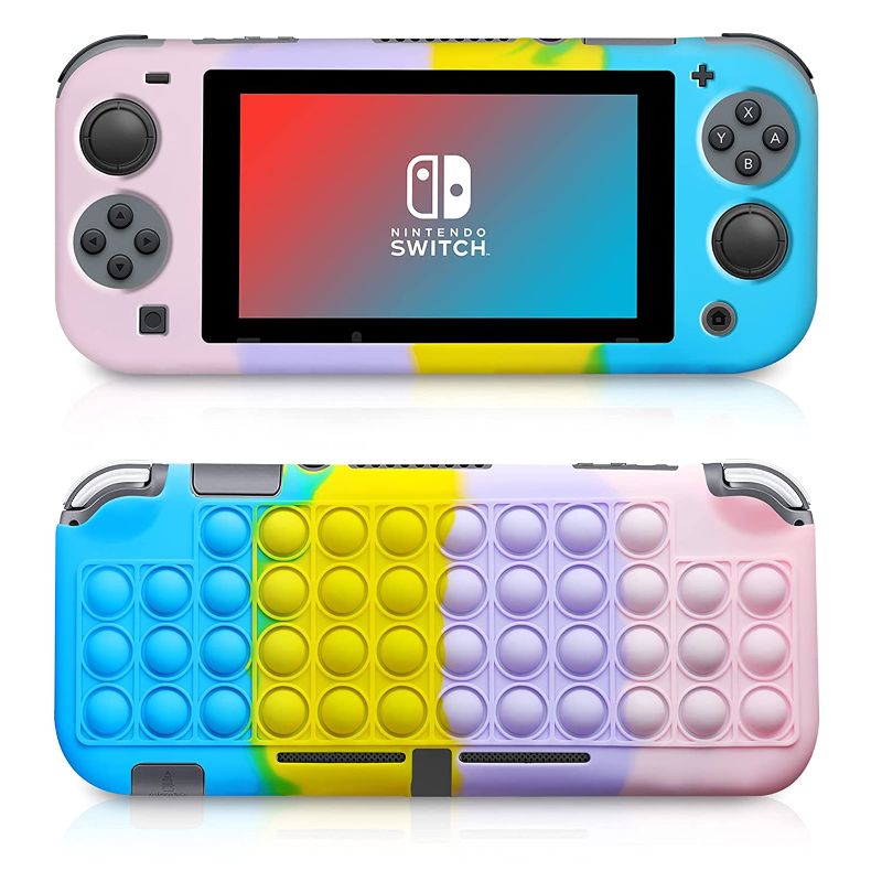 Photo 1 of ATESSON Pop Bubbles Silicone Case Compatible with Nintendo Switch Lite 5.5 Inch, Anti-Anxiety Case for Kids and Adult (Pink)
