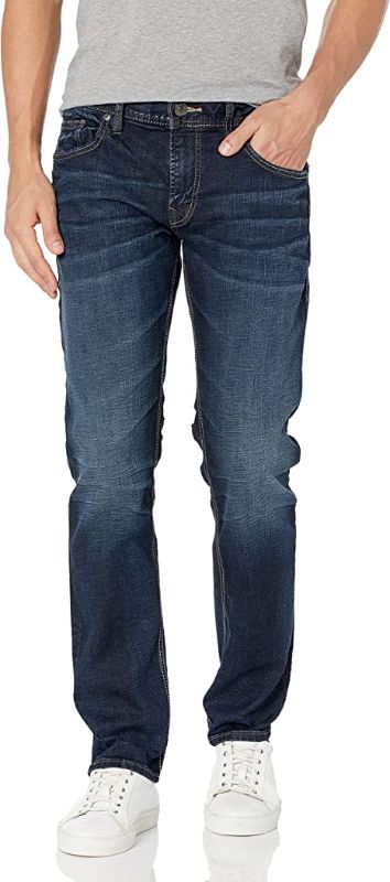 Photo 1 of Allan Slim Fit Straight Leg Jeans, Dark Wash BBS491, 31W x 34L
