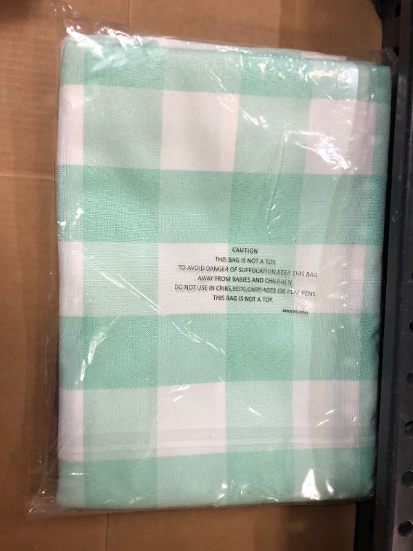 Photo 2 of Billiving Plaid Curtains Green 54'' x 84''Inches 2 Panels 