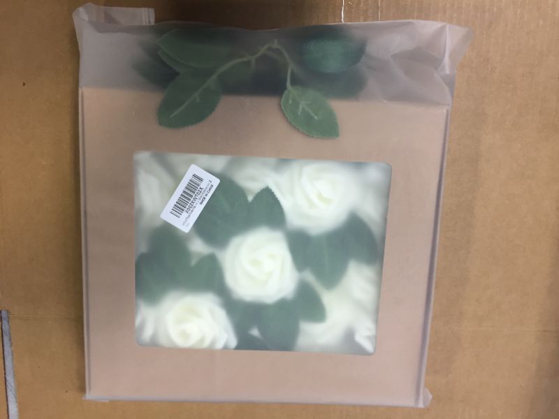 Photo 1 of Artificial Roses Flowers Real Looking 25pcs Foam Ivory Fake Roses with Stems DIY for Wedding Bouquets Centerpieces,Party Bridal Shower Centerpieces Arrangements Party Tables Decorations (Ivory, 25)

