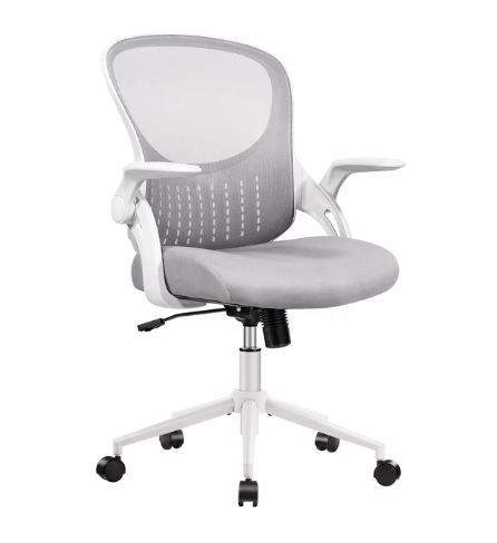 Photo 1 of Office Chair, Ergonomic Desk Chair Mesh Computer Chair with Flip-up Armrests and Adjustable Height, Gray
