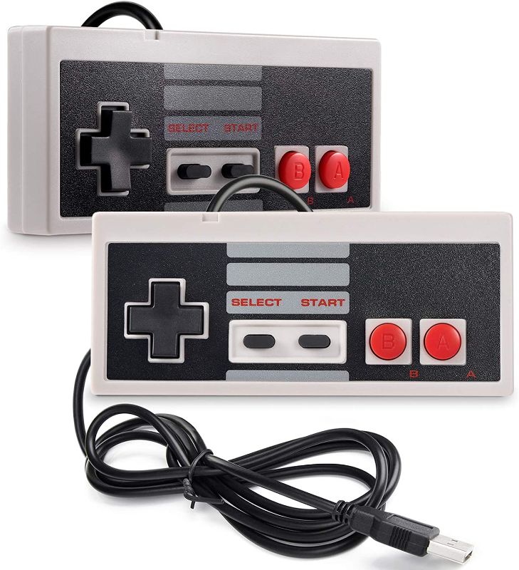 Photo 1 of 2 Pack USB Controller for NES Games, suily PC USB Controller Retro Gamepad Joystick Raspberry Pi Gamepad Controller for Windows PC Mac Linux RetroPie NES Emulators

