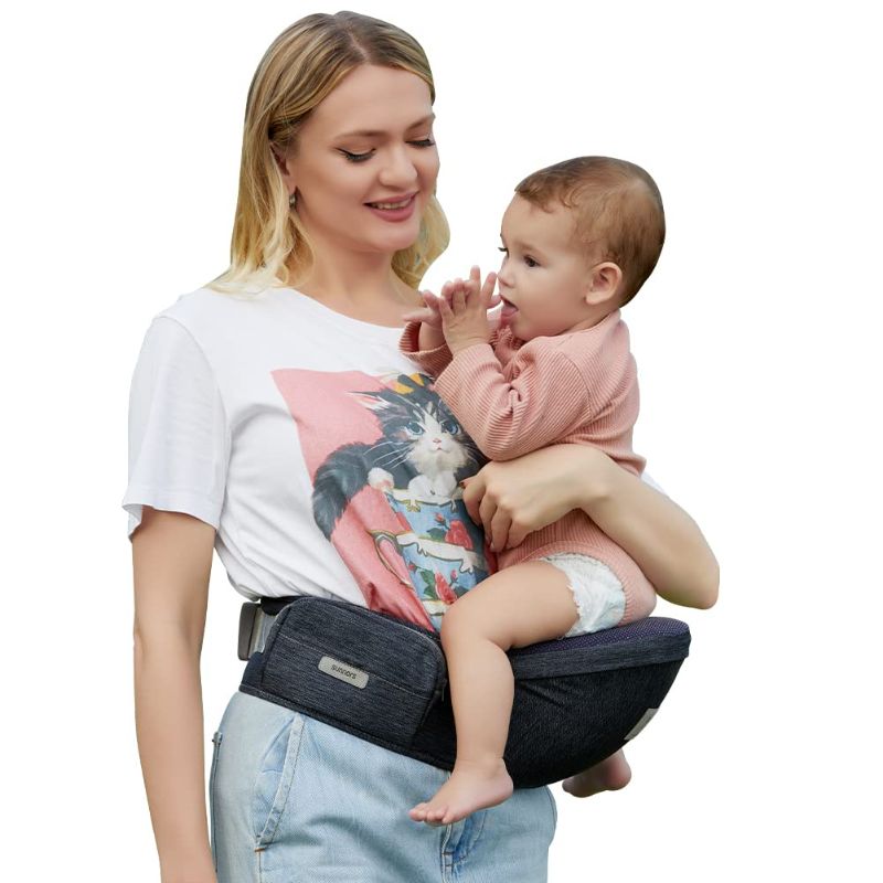 Photo 2 of Baby Hip Seat Carrier,Baby Waist Seat with Adjustable Strap and Pocket,Baby Carrier Waist Stool Convinient Baby Front Carrier for 3-36 Month Baby
