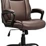 Photo 1 of Amazon Basics Classic Puresoft Padded Mid-Back Office Computer Desk Chair with Armrest - Brown