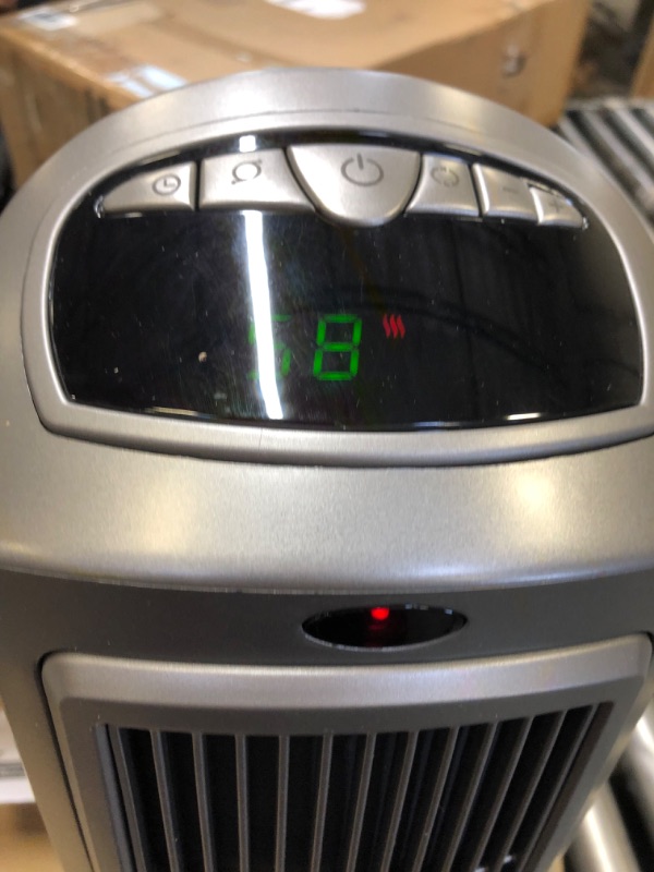 Photo 4 of Lasko 1500W Digital Ceramic Space Heater with Remote, 755320, Silver