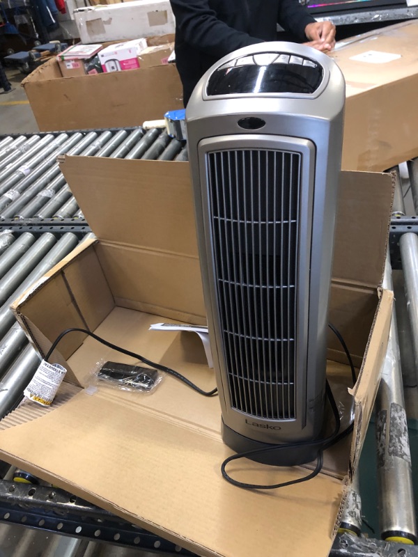 Photo 3 of Lasko 1500W Digital Ceramic Space Heater with Remote, 755320, Silver