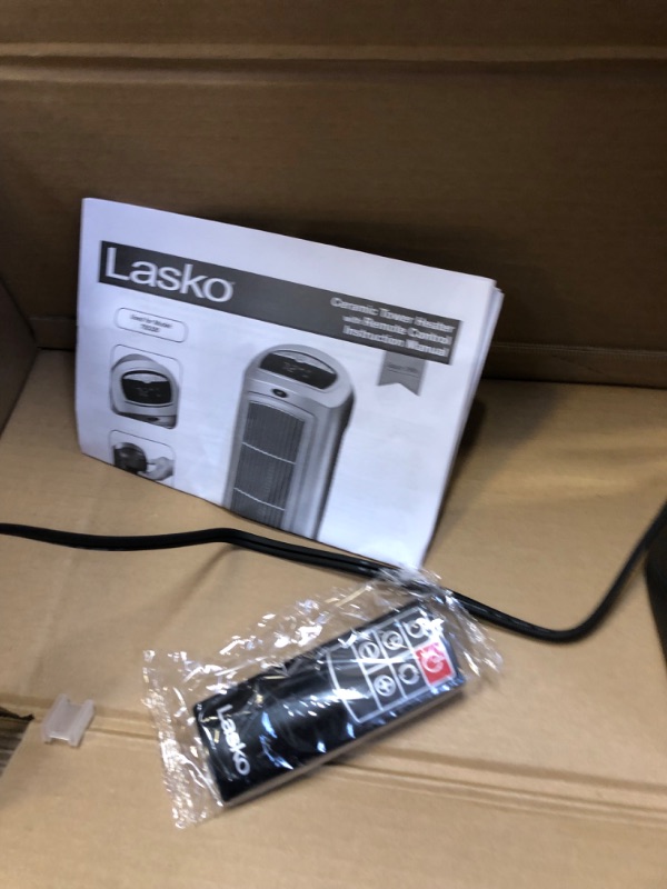 Photo 5 of Lasko 1500W Digital Ceramic Space Heater with Remote, 755320, Silver