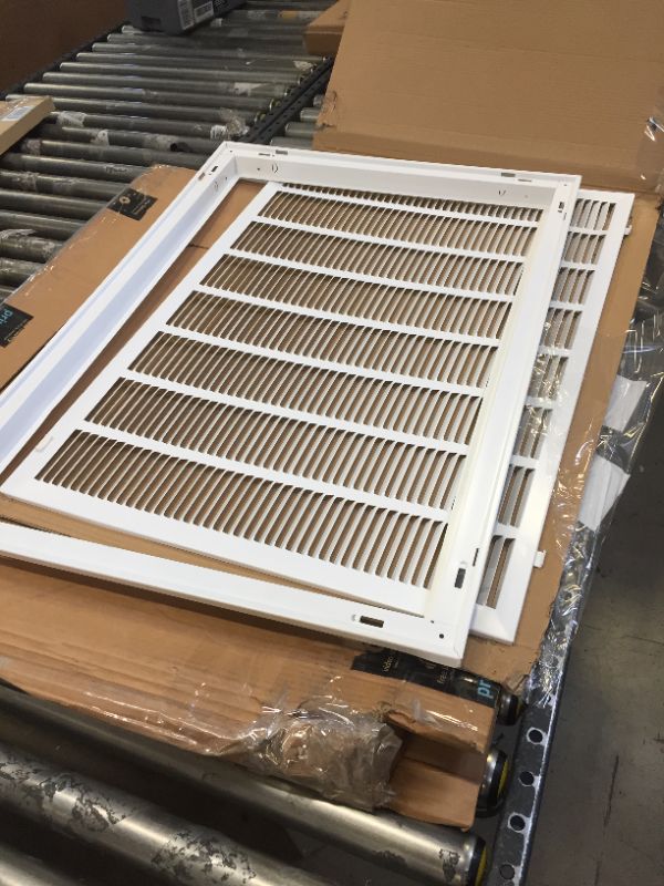 Photo 2 of 24" x 34" Return Air Grille - Sidewall and Ceiling - HVAC Vent Duct Cover Diffuser - [White] [Outer Dimensions: 25.75w X 35.75" h]
