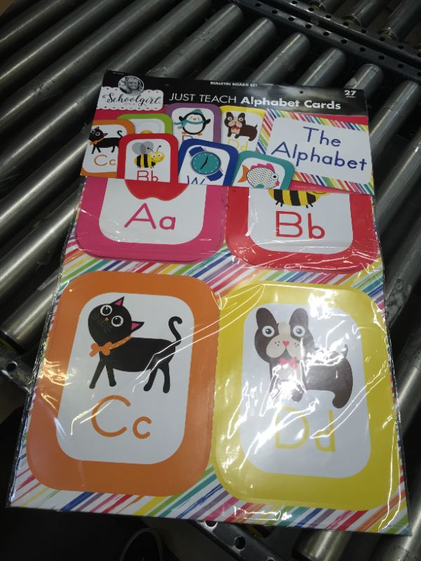 Photo 2 of Schoolgirl Style Decorative Just Teach Alphabet Cards Bulletin Board Set (110392)