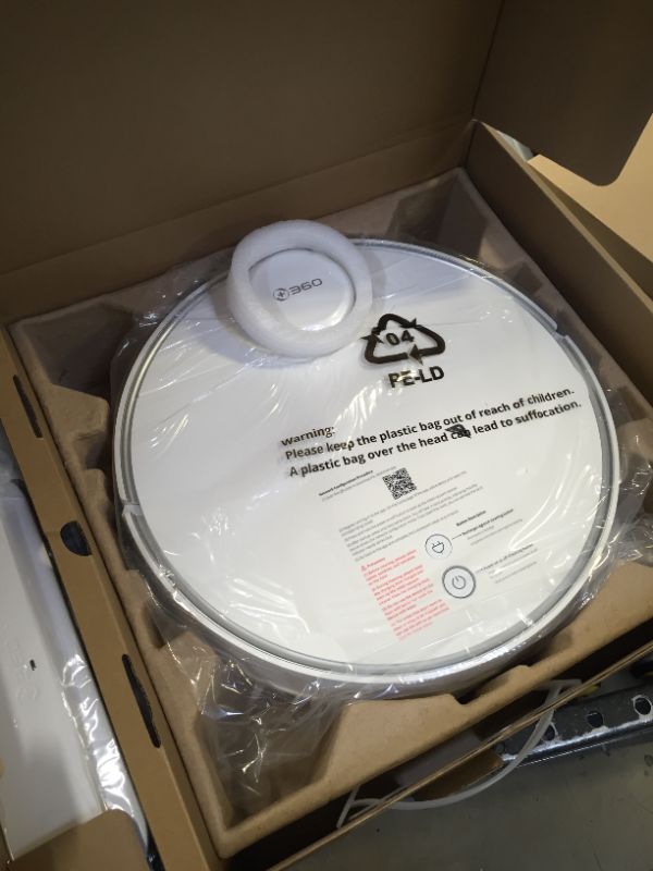 Photo 3 of 360 Smart Networks S9 Robot Vacuum Cleaner, White -- FACTORY SEALED / OPENED FOR PHOTOS
