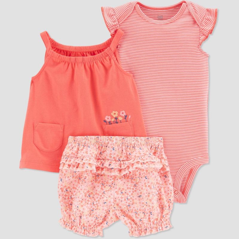 Photo 1 of Baby Girls' Floral Top & Bottom Set - Just One You® Made by Carter's--SIZE 6MONTHS
