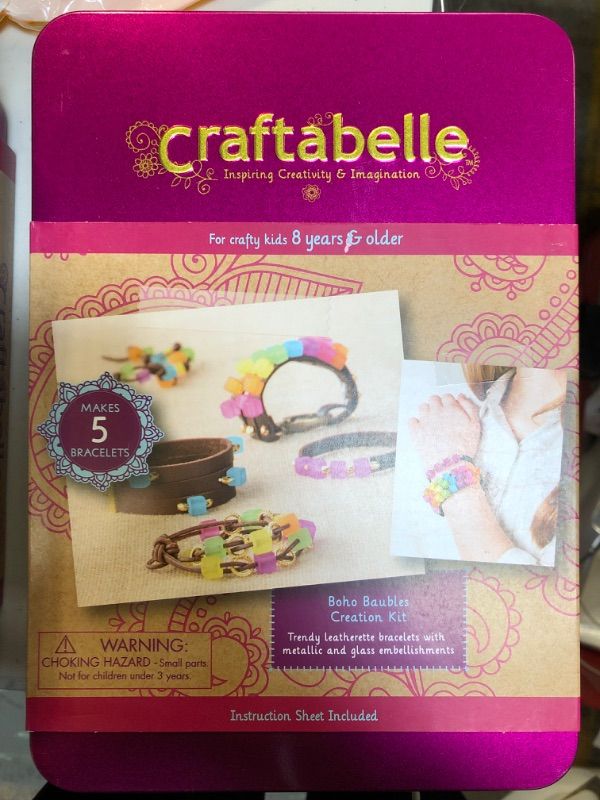 Photo 2 of Craftabelle – Boho Baubles Creation Kit – Bracelet Making Kit – 101pc Jewelry Set with Beads – DIY Jewelry Kits for Kids Aged 8 Years +
