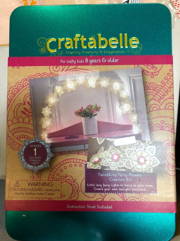 Photo 2 of Craftabelle – Twinkling Fairy Flowers Creation Kit – DIY Twinkle Lights for Bedroom – 106pc String Light Set with Accessories – DIY Arts & Crafts for Kids Aged 8 Years +
