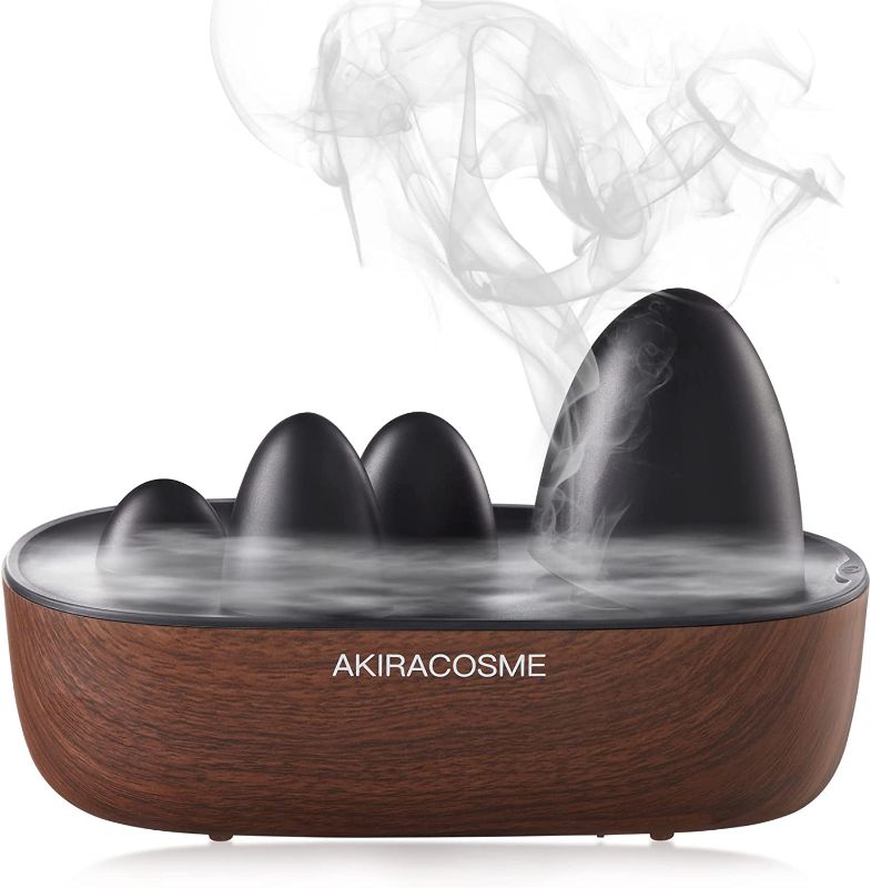 Photo 1 of AKIRACOSME Essential Oil Diffuser 300ML , Mountain Shaped Unique Design, BPA Free & ECO-Friendly Material, Ultrasonic Aromatherapy Diffusers with Auto-Off Safety Switch, Wood Grain
