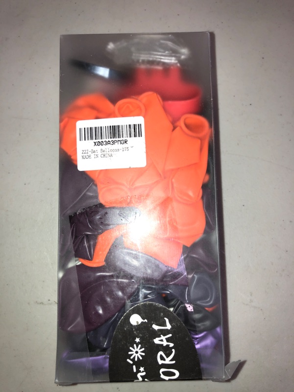 Photo 2 of 175Pcs Halloween Balloons Arch Kit with Orange Black Amaranth Khaki Sliver Purple Balloons Garland for Horrible Bat Theme Birthday or Spooky Party Decorations