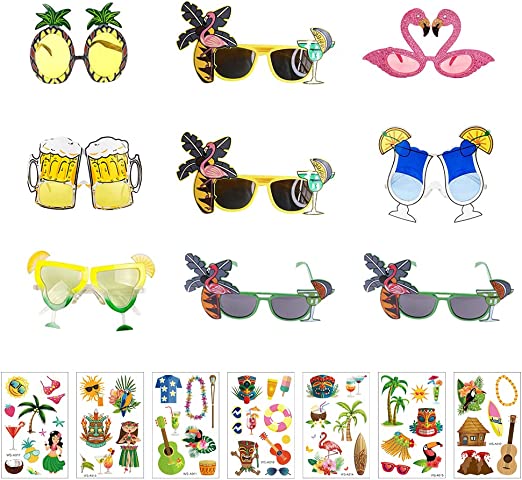 Photo 1 of 16 Pack Luau Party Sunglasses Hawaiian Funny Sunglasses Tropical Fancy Eyeglasses for Beach Party Supplies Decoration Summer Party Favors Photo Booth Props
-factory sealed-