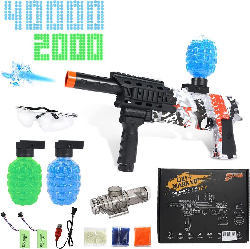 Photo 1 of  Electric Gel Ball Blaster?Eco-Friendly Full Automatic Splatter Ball Toy with 42000+ Water Beads and Goggles, for Outdoor Activities and Shooting Team Game Gifts for Boys Girls?Ages 12+
-FACTORY SEALED BOX-