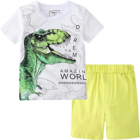 Photo 1 of BIBNice Toddler Boy Clothes Kids Summer Cotton Outfits Shirt Short Sets Size  3T
