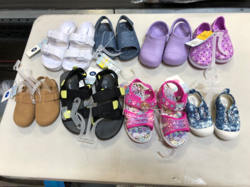 Photo 1 of bundle of kids shoes various sizes sold as is 