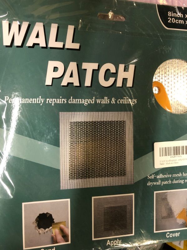 Photo 1 of 8'' by 8'' Drywall Repair Patch, Wall Patch Repair Kit, Self Adhesive Wall Mesh Repair, Large Hole Patch for Drywall, Sheet Rock Patch, Aluminum Metal Sheetrock Ceiling Dry Wall Patch(8 Inch 5 Pieces)
