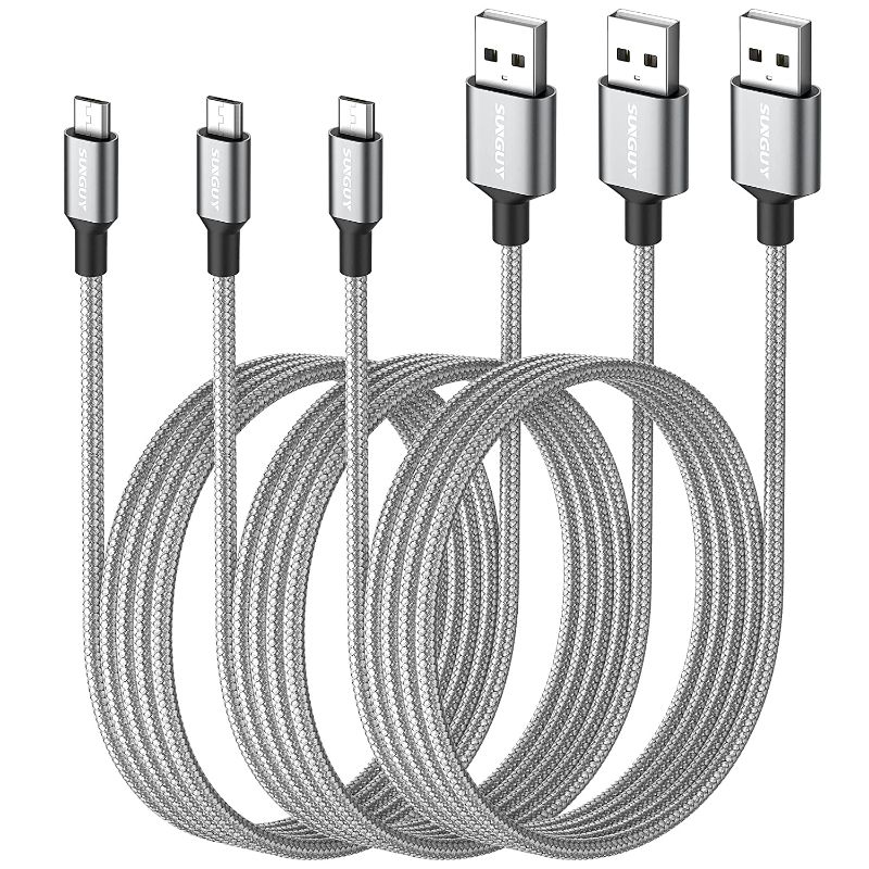 Photo 1 of  Micro USB Cable, [3-Pack,5FT] Android Micro USB 2.0 Charging & Data Sync Cable Compatible with Bose SoundLink Color Bluetooth Speaker, Galaxy S7 S6 Edge S5, Note 5, Alienware Gaming Headset