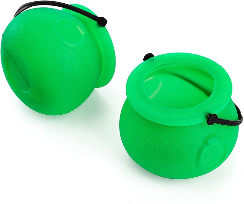 Photo 1 of 24 Pack Mini Green Witch Cauldron with Handle, Novelty Candy Cauldron Kettles Cups, Multi-purposed Novelty Candy Bucket Pot for Halloween St Patrick Day Party Decoration