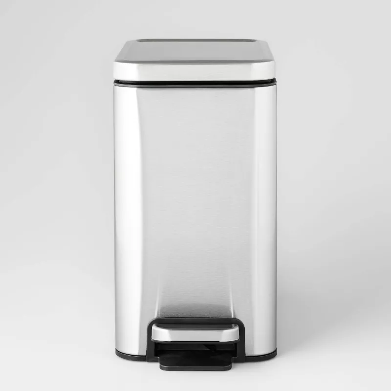 Photo 2 of 10L Stainless Slim Step Trash Can - Brightroom™

