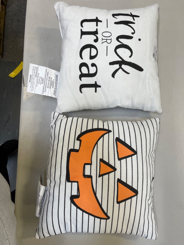 Photo 1 of 2 DECORATIVE HALLOWEEN THROW PILLOWS BLACK & WHITE