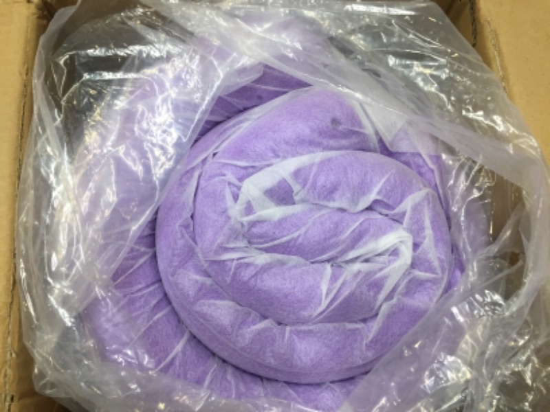 Photo 2 of  2 Inch Gel Memory Foam Mattress Topper Ventilated Soft Mattress Pad, Full Size, Purple
