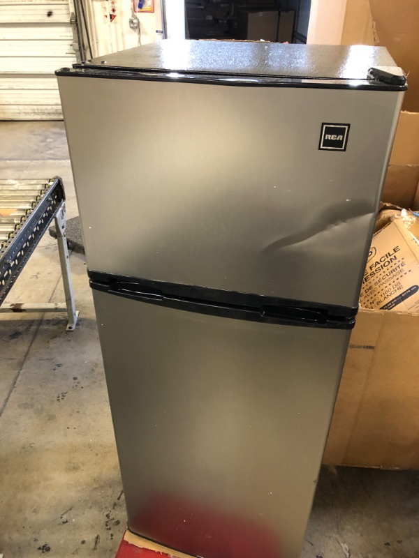 Photo 2 of 7.5 cu. ft. Refrigerator with Top Freezer in Stainless Look