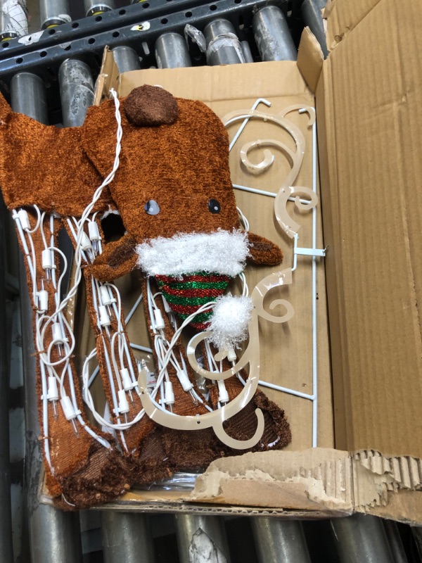 Photo 1 of 32" Lighted 2D Reindeer Outdoor Christmas Decoration 